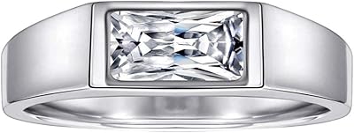 Sterling 925 silver ring with a simple design of European and American zircons for men.. Experience the power of choice with DIAYTAR NIGERIA's extensive catalog and reliable delivery service.