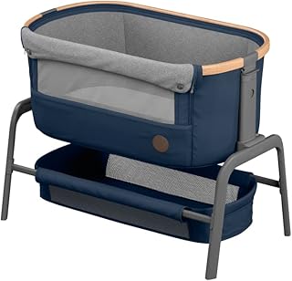 Maxi-Cosi baby bedside bed with Ayura easy glide function, adapted from the birth of 0 months to 9 kg, essential blue.. DIAYTAR NIGERIA brings the marketplace to your home with budget-friendly prices and nationwide delivery.
