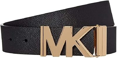 Reversible belt in saffiano leather with loop and plate with MK logo.. DIAYTAR NIGERIA: Making online shopping accessible with affordable prices and nationwide delivery service.