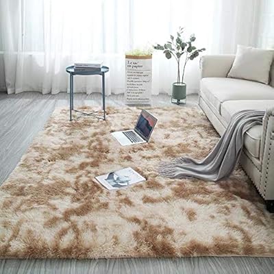 Ultra soft house mat, tuft tuft carpet tie-dye for bedroom, children's room, playground and child's room. (4 pi x 6.5 ft, brown).. From essentials to electronics, DIAYTAR Nigeria ships your order in no time.