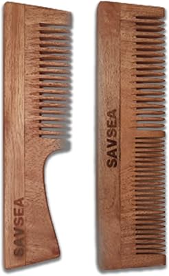 SAFSI WOOD FOR WOMEN | NEEM wooden comb | wide and soft wood comb for growth and control of hair loss, set of 2.. DIAYTAR NIGERIA makes every purchase count with our affordable prices and reliable 5-8 day shipping.