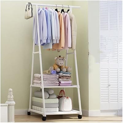 Multifunctional triangular coat holder Yamim, removable suspension caught for bedroom with casters, foot coat, hanger (white).. DIAYTAR Nigeria: Where affordability meets fast and reliable e-commerce service.