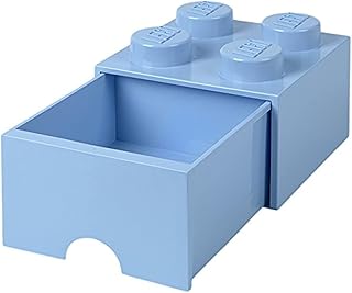 Lego polypropylene storage box with 4 drawers, 25 x 18 cm, light blue.. DIAYTAR NIGERIA: Where smart shoppers find everything they need at prices they can afford.
