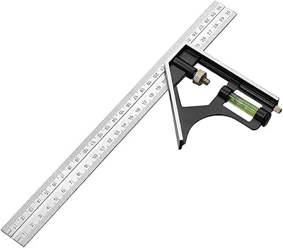 Multifunction square corner rule adjustable to 45/90 degrees in high -precision durable stainless steel with bubble level for housing construction, technical measurements, etc... DIAYTAR NIGERIA: Where shopping is affordable, selection is vast, and delivery is always reliable.