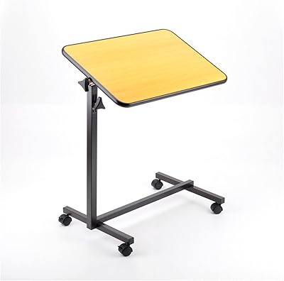 Rehamo Bedsi Roulettes Table with adjustable height, Marron Walnut.. E-commerce made for Nigeria — fast delivery and low prices at DIAYTAR.
