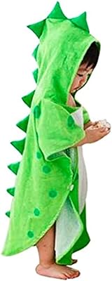 Soft cotton towel for baby, beach towel, baby bathrobe from 0 to 12 years old, pretty hoodie in the shape of a dinosaur for children (size m, green), multi, m.. Shop smarter, not harder with DIAYTAR NIGERIA - thousands of products at your fingertips with affordable delivery.