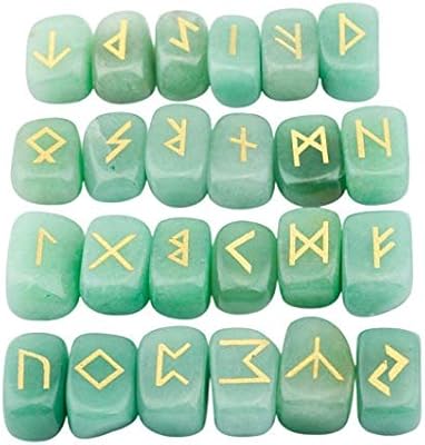 Runic stones of white whale green adventurine, engraved crystal letters, set of healing chakra reiki.. DIAYTAR NIGERIA connects Nigerians with quality products at affordable prices, delivered in 5-8 days nationwide.