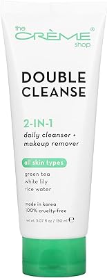 The Cream Shop Double Face cleaning 2 in 1, makeup remover, green tea, white lys and rice water. Made in Korea, 150 ml.. DIAYTAR NIGERIA delivers more than expected with our extensive catalog and 5-8 day delivery service.