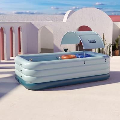 Automatic inflatable pool with adult children's awning and family for spaces.. Your trusted marketplace, DIAYTAR NIGERIA offers extensive variety with delivery within 8 days.
