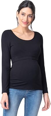 Maternity and breastfeeding high -sleeved for women - Lot of two black and white.. Discover the convenience of DIAYTAR NIGERIA's vast e-commerce platform with delivery in just 5-8 days.