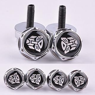 4 parts in stainless steel Automatic logo chrome car parts bolt screws with bot car transformers.. DIAYTAR NIGERIA: Empowering Nigerians with access to affordable products and reliable 5-8 day delivery.