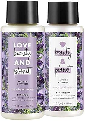 Shampoo and Post-Shampoo box Love Beauty and Planet Smooth & Seren, with argan oil and lavender, 382 ml each.. DIAYTAR NIGERIA delivers on our promise of variety, affordability, and prompt nationwide service.