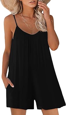 Women's sleeveless relaxed -free relaxed combinations, large and adjustable suspenders, Extendable shorts, frozen with pockets.. Unlock access to a wide range of products with DIAYTAR NIGERIA's affordable e-commerce platform.
