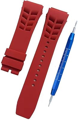 Kevisae Silicone rubber watch bracelet compatible with Richard Mille 25 mm Orange black watch strap - Richard Mille 25 x 20 mm rubber watch bracelet.. Join millions of satisfied shoppers using DIAYTAR Nigeria every day.