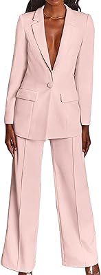 Two -piece work blazer for women with notched collar and long sleeves, blazer and wide pants suitable for work and office, one size.. DIAYTAR NIGERIA transforms desires into deliveries with our affordable prices and dependable shipping.