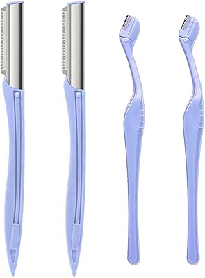 Women's eyebrow razors 4 rooms facial razor with safety lid.. Nigeria shops with DIAYTAR — wide selection, fast shipping, and great value.