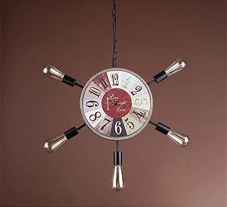 ZD-DZ Ceiling Lighting Nordic Retro Creative Home Decor Simple Home Clock Lamp Lamp Restaurant Loft Loft Decorative Luster DSFSDFS.. Affordable online shopping is just a click away with DIAYTAR Nigeria.