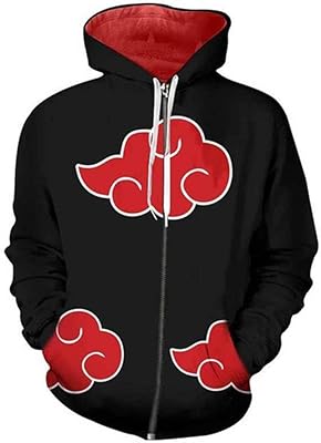3D printed hoodie for unisex cardigan with zipper jacket anime cosplay clothing naruto series.. Order now, relax later — DIAYTAR Nigeria ships in 5 to 8 days.