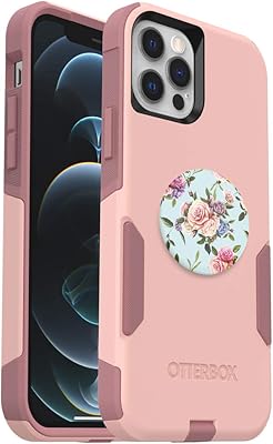 Bundle: Otterbox Commuter Series shell for iPhone 12 and iPhone 12 Pro - (ballet style) + popgrip popsockets - (retro wild pink).. DIAYTAR NIGERIA: Redefining online shopping with unbeatable prices and consistent delivery times.