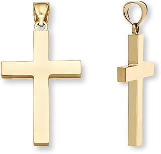 Cross necklace united cross in 14 carat gold for men, gold, gold.. DIAYTAR NIGERIA: Your one-stop e-commerce destination with affordable prices and nationwide delivery in 5-8 days.