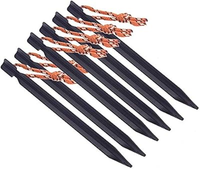 6 pieces 18cm 700i aluminum alloy tent stakes with rope black beach camping equipment.. Your ideal shopping partner, DIAYTAR NIGERIA offers extensive variety with reliable nationwide shipping.