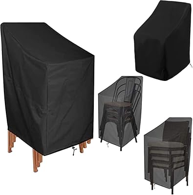 Patio chair cover urgent, oxford waterproof fabric 210D robust, stackable chair cover with high back, protection of an outdoor chair.. Shop smart and save with DIAYTAR NIGERIA's extensive product range and 5-8 day delivery guarantee.