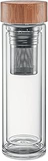 Borosilicate glass bottle Gino in high quality glass - Glass water bottle for smoothies, smoothies, water and other drinks - high quality natural bamboo cover with tea infuser.. Experience the future of online shopping with DIAYTAR NIGERIA's extensive product range and competitive pricing.
