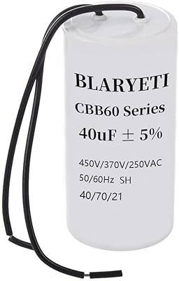 Blaryeti CBB60 40UF Engine operating capacitor Starting capacitor for air conditioner AC 450v/370v/250v 50/60Hz 5%.. Say hello to Nigeria’s fastest-growing e-commerce site — DIAYTAR Nigeria.