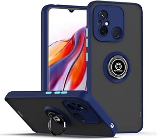 Shell for Xiaomi Redmi 12C - 11A with rotary metal ring with crutch and support.. DIAYTAR NIGERIA revolutionizes access to quality products with affordable prices and dependable shipping.