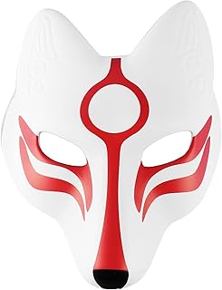 Renard mask, Japanese masks Kabuki Kitsune for men, women and children, traditional kimono accessories, several colors, one size.. DIAYTAR NIGERIA redefines convenience with our vast product selection and swift nationwide delivery.