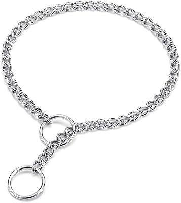 Dog leash necklace, metal chain necklace Adjustable for pets, chain of strangulation of neck training with robust walking for small, medium and large dogs (m).. Your favorite online marketplace — DIAYTAR Nigeria delivers quick and cheap.
