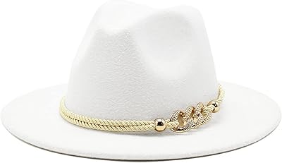 Panama hat on a large edge felt with belt to passers -by for women and men, white.. DIAYTAR NIGERIA: Redefining online shopping with unbeatable prices and consistent delivery times.