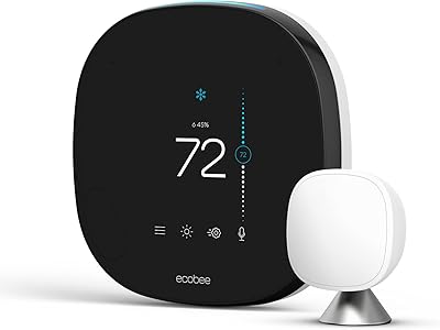 Ecobee intelligent thermostat with voice command, black.. DIAYTAR NIGERIA brings affordable products to every doorstep with our reliable 5-8 day shipping.