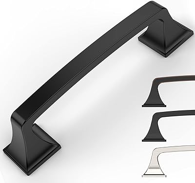Handles of kitchen cabinets in 9build zinc alloy, black, size 96 mm, 10 pieces.. DIAYTAR NIGERIA: Bringing the marketplace to every Nigerian with affordable prices and quick delivery.