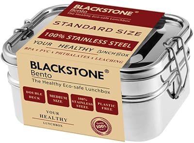 Bento stainless steel lunch box blackstone healthy and ecological blackstone.. DIAYTAR NIGERIA: Putting quality products within reach of every Nigerian through our affordable marketplace.