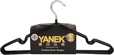 Yank metal hanger, 10 parts, size 40 cm, black.. DIAYTAR NIGERIA brings the marketplace home to you with affordable prices and delivery in 5-8 days.