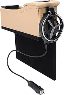 Carcan Box Automobile consoles organizers Beige car organizer USB headquarters and leather storage.. DIAYTAR NIGERIA: Bridging the gap between consumers and quality products with affordable nationwide shipping.