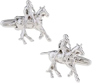 Mrcuff pair of Horse Polo cufflinks in a gift box and a cloth.. DIAYTAR NIGERIA: Where every shopping need is fulfilled with affordable prices and nationwide shipping.