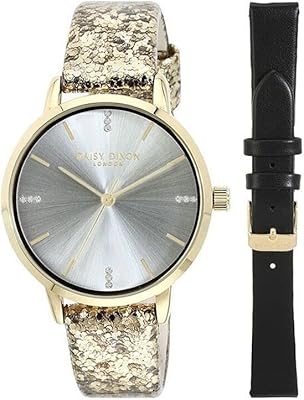Analog quartz watch for women Daisy Dixon London with DD052GB polyurethane bracelet, bracelet.. DIAYTAR NIGERIA: Bringing quality products to your doorstep at prices that won't break the bank.