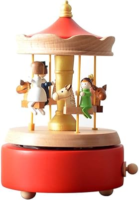 Terevi Carrousel Music Box, Wooden Carrousel Horse Music Box, Christmas Decoration (Red).. Looking for quality and speed? You’ll find both at DIAYTAR Nigeria.