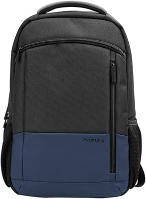 Travel backpack for laptop Promate, elegant and light laptop bag, tablet pocket, secure and water -resistant zippers, for 15.6 -inch laptops, shelves, BB blue, blue, B, business bag.. Experience shopping freedom with DIAYTAR NIGERIA's comprehensive platform and reliable shipping service.