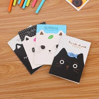 A7 pocket notebook with cartoon, mini newspaper cute chat lodge and lucky dog ​​(4 pieces)/four styles sent at random.. Affordable shopping made easy on DIAYTAR Nigeria, with fast delivery from 5 to 8 days.