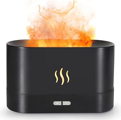 Aromatherapy diffuser with flame humidifier, fine mist sprayer with automatic stop for spa, house, yoga, office, 180 ml, black, no.. Transform your shopping experience with DIAYTAR NIGERIA's vast product selection delivered at unbeatable prices.
