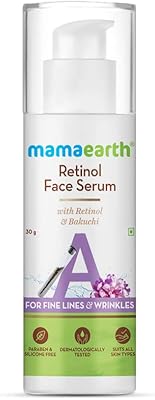 Facial serum with retinol mama earth with retinol and bacucci for fine lines and wrinkles - 3G.. From daily needs to rare finds, DIAYTAR Nigeria brings it to your door.