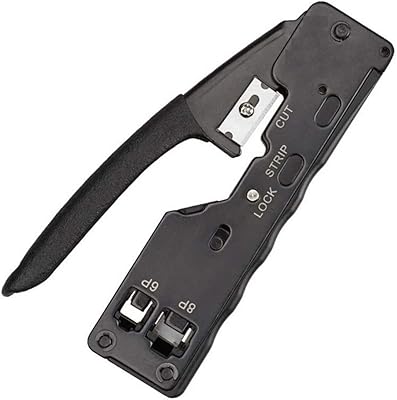 All-in-one crimping tool RJ11 RJ12 RJ45 D-CURVE® for professional performance for connectors.. Experience shopping freedom with DIAYTAR NIGERIA's comprehensive marketplace delivered within 8 days.