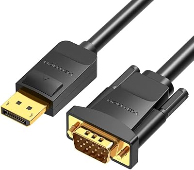 DisplayPort DP cable to VGA double shield HBL Series HBL version, 1080p at 60 Hz, gold plated (DP to VGA, 2 m).. Your go-to destination for affordable online shopping, DIAYTAR NIGERIA delivers in under 8 days.