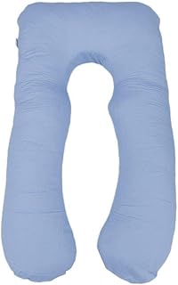 Complete U -shaped pillow for pregnant women, size 130 cm x 80 cm, belly support during pregnancy, breastfeeding for baby to sleep on the side, blue.. DIAYTAR NIGERIA: Where every Nigerian finds affordable products delivered within the week.