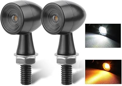 2 Motorcycle 8 mm LED flashing rooms with aever, white and black brake flashing light.. DIAYTAR NIGERIA provides endless shopping possibilities with affordable prices and prompt delivery service.