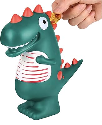 Dinosaur -shaped piggy bank storage box for coins decorative pot children and adults.. DIAYTAR NIGERIA: Where quality meets accessibility with affordable prices and prompt shipping.