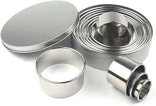 Round cookie cutters Lot 12, 2.8 cm in height, round cookie cutter in durable stainless steel of graduated sizes, molds in shape for pastry, paste and donuts.. Discover endless possibilities with DIAYTAR NIGERIA's comprehensive catalog and budget-friendly delivery.
